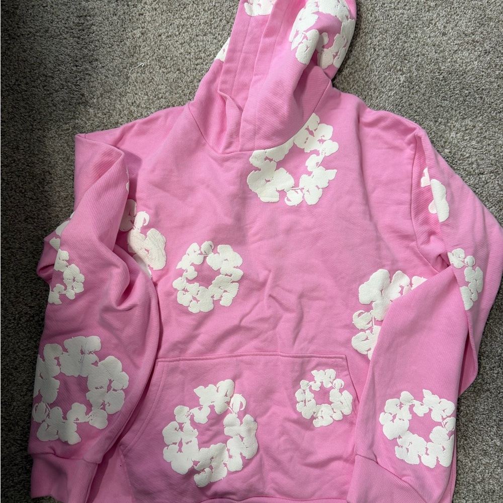 Pink Floral Crewneck Sweater men hoodie worn once paid $250 for it